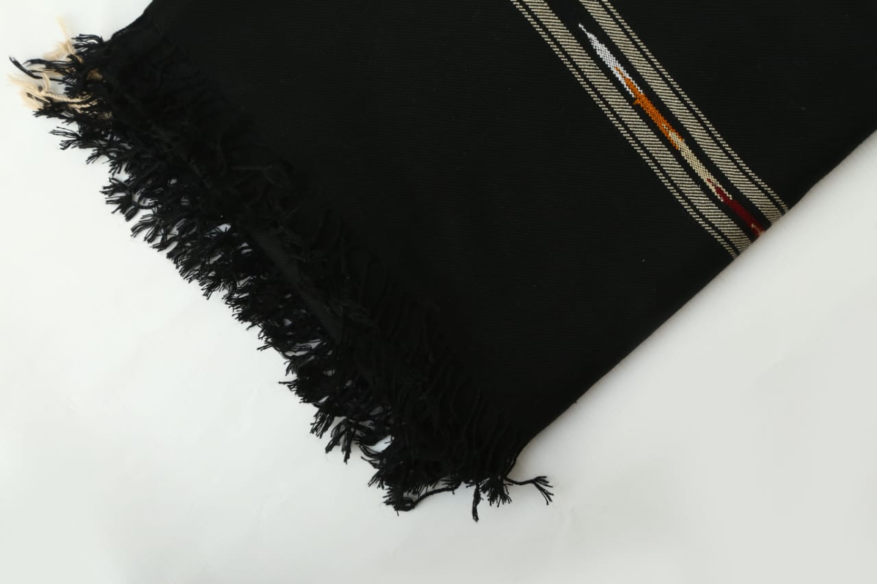 Wool Shawl Jet Black