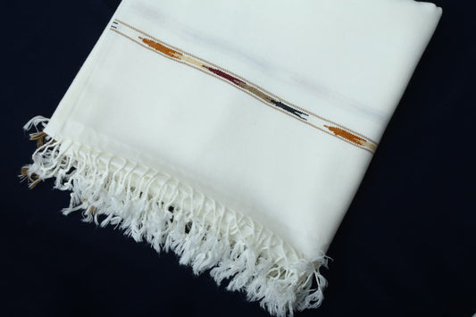 Wool Shawl  Pure White